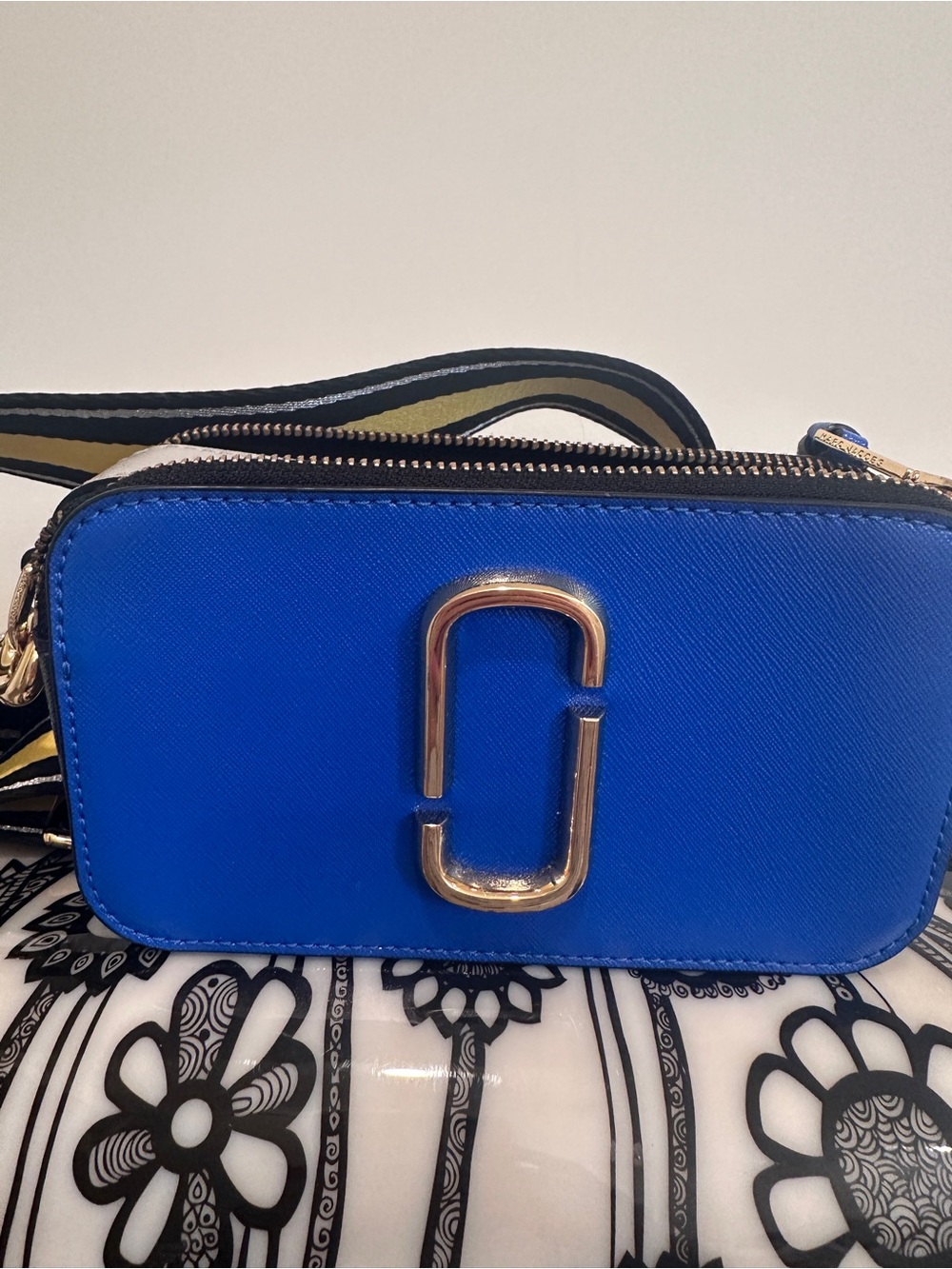 Marc Jacobs Crossbody Bag in Cobalt Blue with Gold Hardware